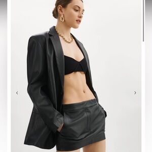 Lamarque Black Leather miniskirt